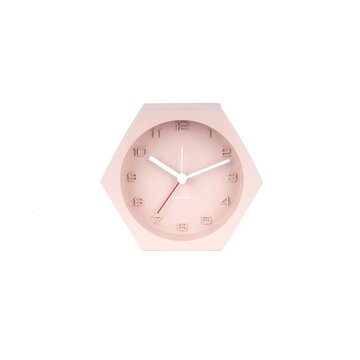 Karlsson Alarm Clock Hexagon Concrete Pink