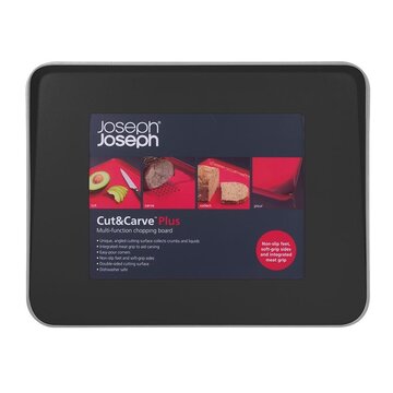 Joseph Joseph Cut n Carve Plus Non-Slip Chopping Board - Black