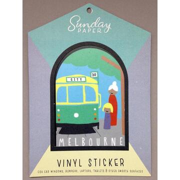 Sunday Paper Melbourne - Vinyl Bumper Sticker