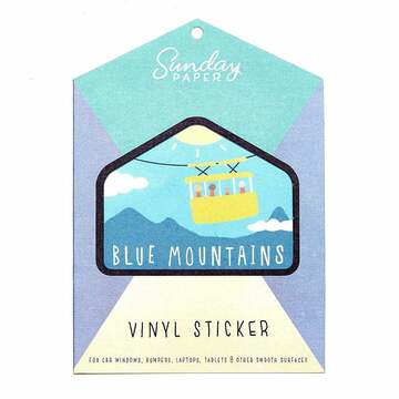 Sunday Paper Blue Mountains - Vinyl Bumper Sticker