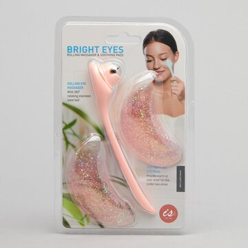 IS Gift Bright Eyes Rolling Massager & Soothing Pads - Pink