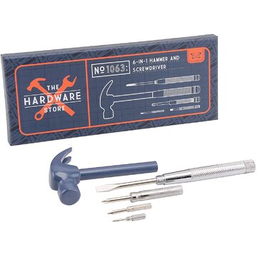 CGB Giftware The Hardware Store 6-in-1 Hammer And Screwdriver