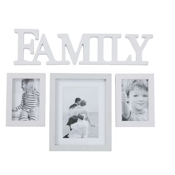 Emporium Set of 4 Family Gallery Photo Frames White