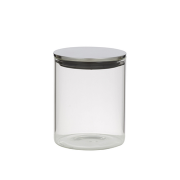 Davis & Waddell Glass Canister with Stainless Steel Lid 700ml
