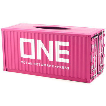 ONE Diecast Metal Shipping Container Tissue Box