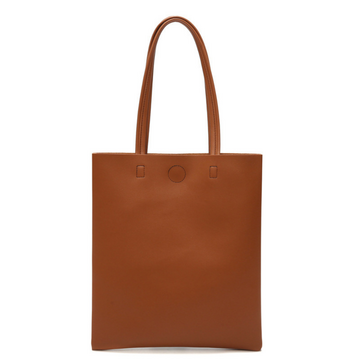 Minimalist Double Handle Tan Tote Bag
