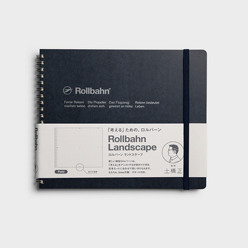 Delfonics Rollbahn Spiral Bound Landscape Notebook Field - Dark Blue