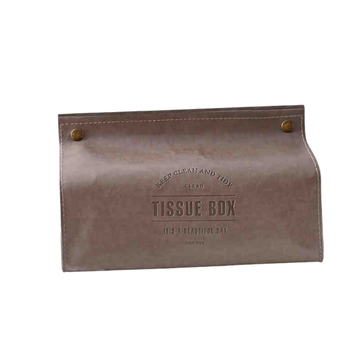 Minimalist PU Leather Soft Tissue/Napkin Holder Grey