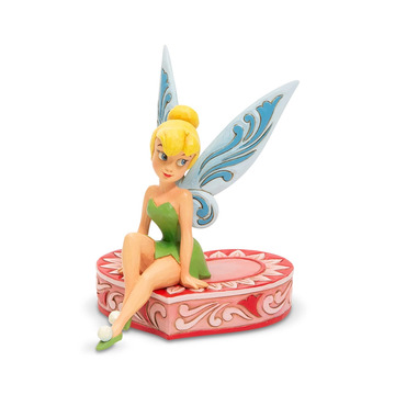Disney Traditions Tinker Bell Love Seat Sitting on Heart