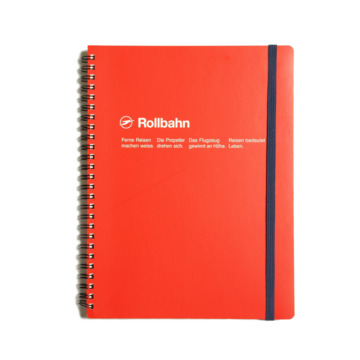 Delfonics Rollbahn Spiral Bound Notebook Medium Grid Red