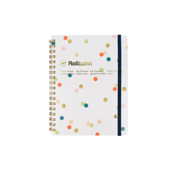 Delfonics Rollbahn Spiral Bound Notebook Grid Large - Dots White