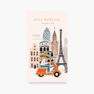 Rifle Paper Co Enamel Pin Scooter Girl