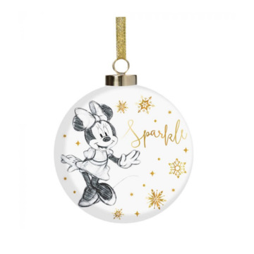 Disney Collectible Christmas Bauble Minnie Mouse Sparkle