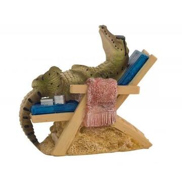 Australian Crocodile on Deck Chair Figure 14cm