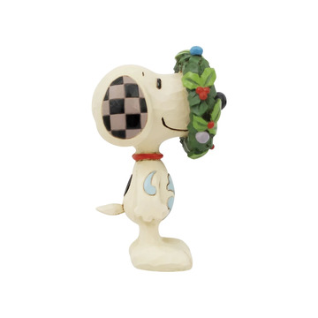 Peanuts by Jim Shore Mini Snoopy with Wreath
