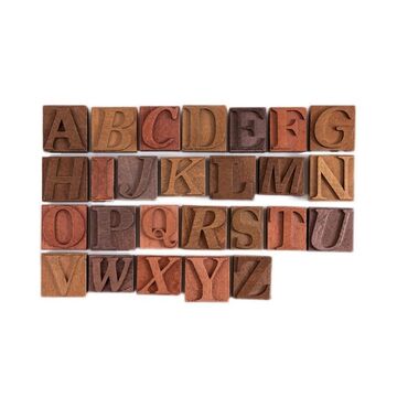 Retro Large Alphabet Stamp Set (Set of 26)