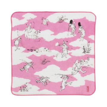Musubi 25 Choju Jinbutsu Giga Pink Handkerchief