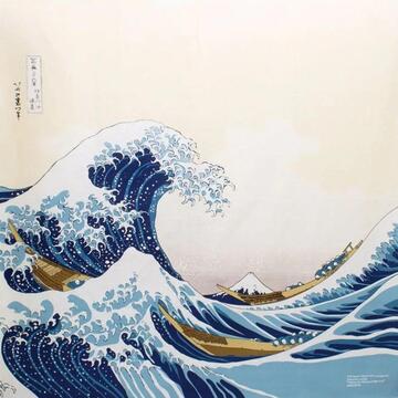 Musubi 104 Under the Waves Hokusai Furoshiki Wrapping Cloth
