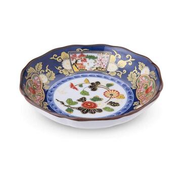 Jinsyo Arita Porcelain Koimari Floral Plate 14cm