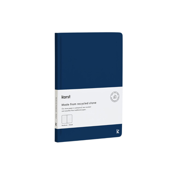 Karst Hard Cover A5 Notebook Dot Grid Navy