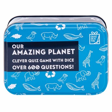 Gifts for Grown Ups Our Amazing Planet Quiz Game in a Tin