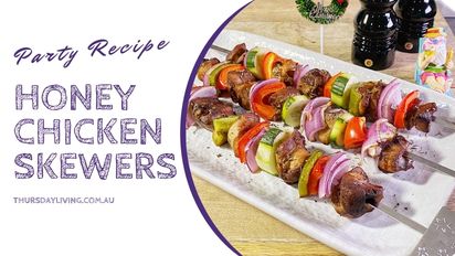 Party Recipe - Honey Chicken Skewers