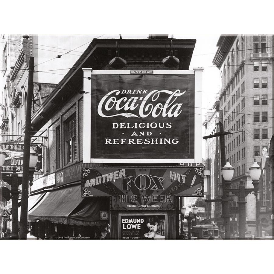Coca-Cola Landscape Atlanta Glass Board