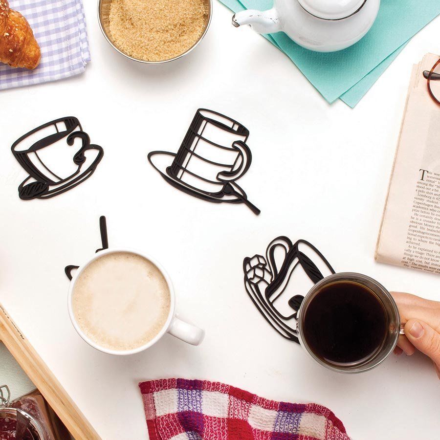 Hot Mugs Sketch Coasters (Set of 4)