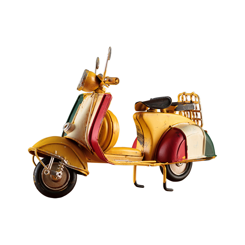 Vintage Metal Vespa Italia Replica Yellow