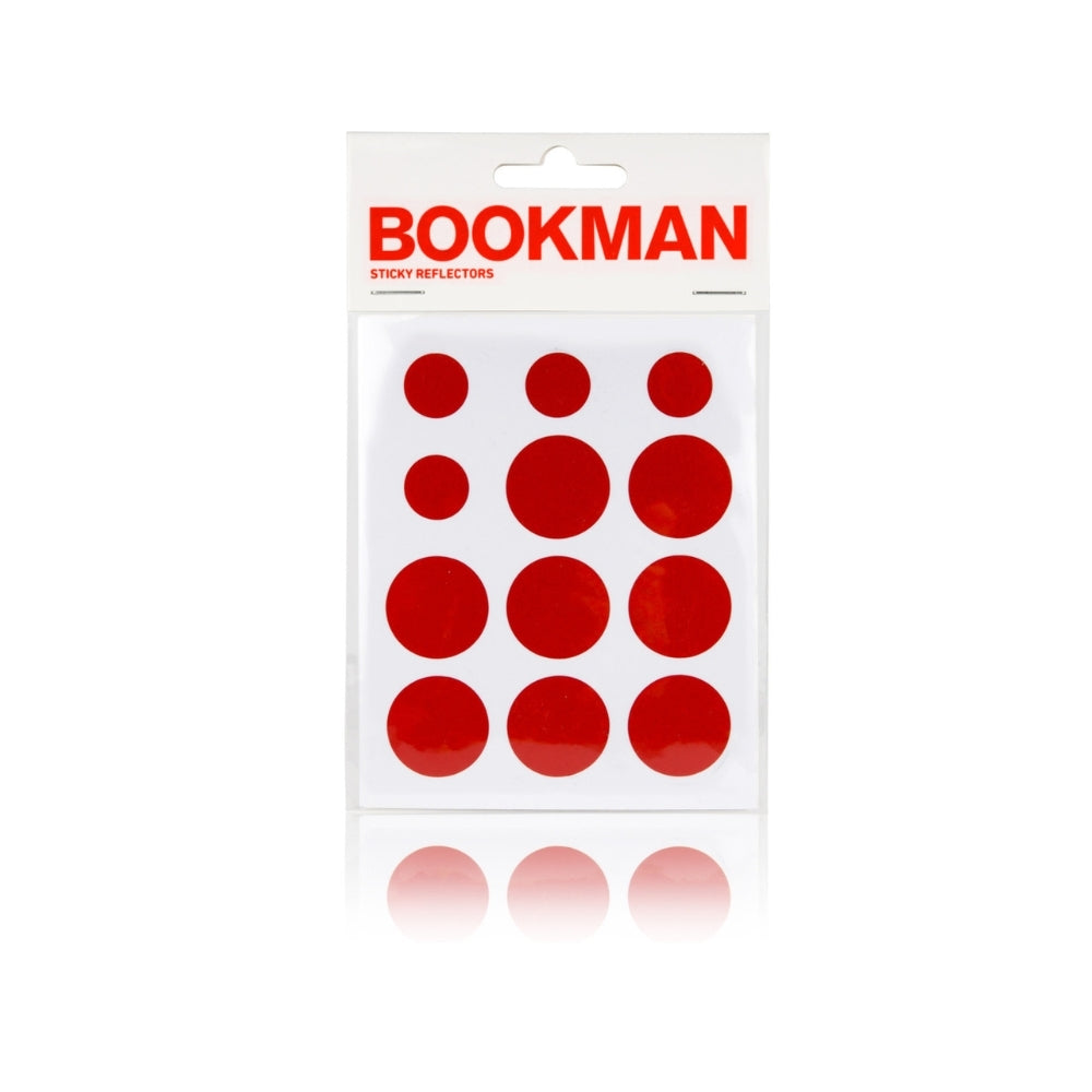 Bookman Red Sticky Bicycle Frame Reflectors