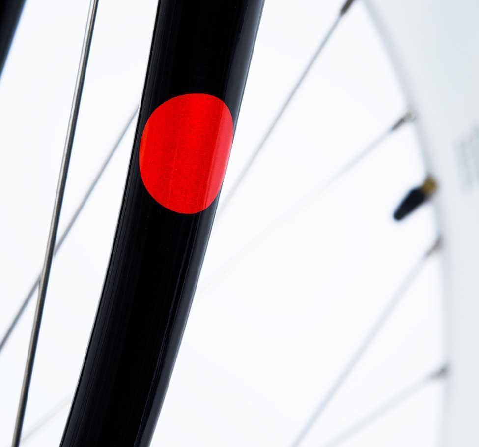 Bookman Red Sticky Bicycle Frame Reflectors
