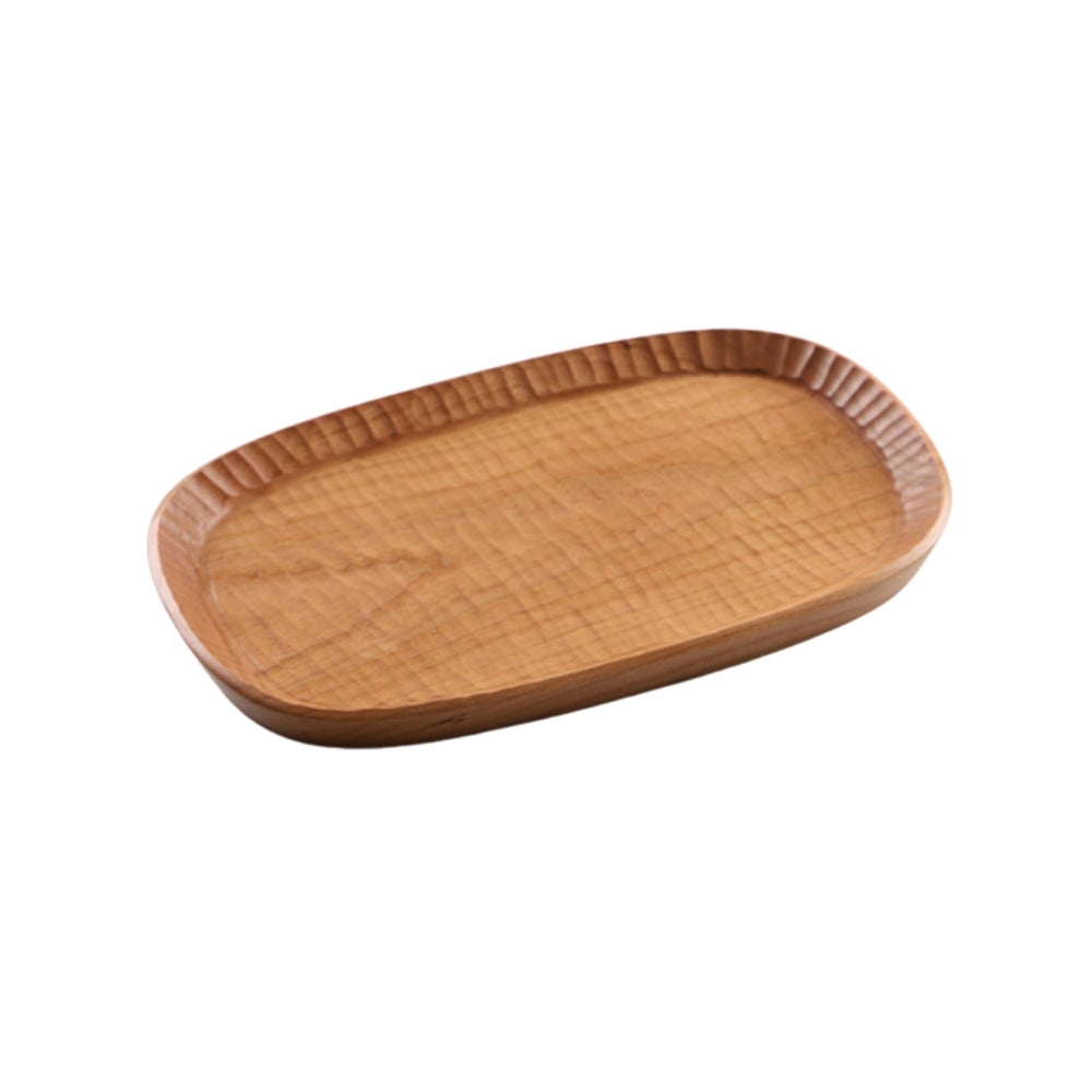 Elliot Oval Cherry Wood Handcraft Tea Serving Tray 25cm