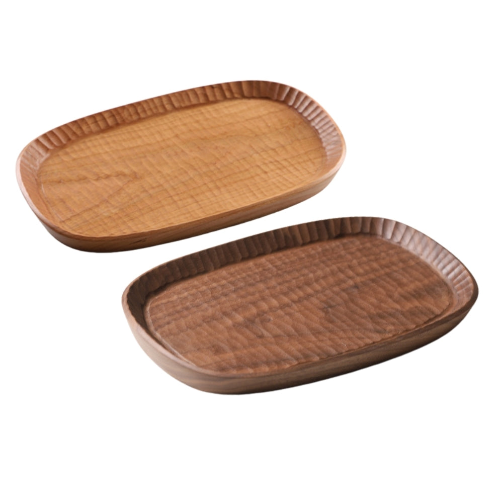 Elliot Oval Cherry Wood Handcraft Tea Serving Tray 25cm