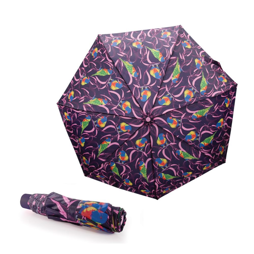 The Australian Collection Compact Foldable Umbrella - Birds (Assorted)