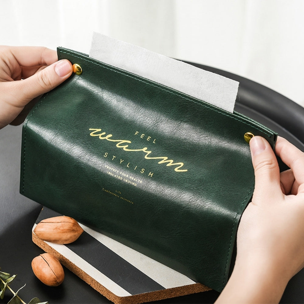 Nordic-Inspired PU Leather Soft Tissue/Napkin Holder