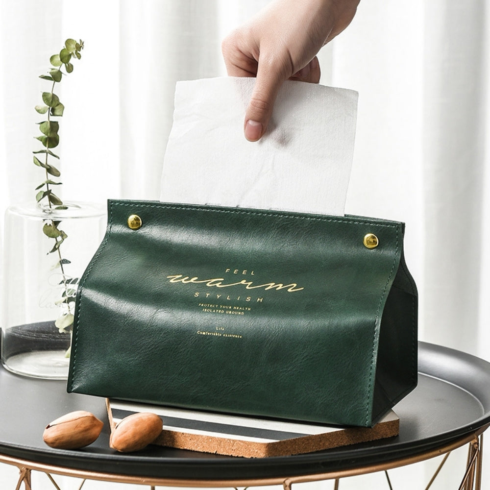 Nordic-Inspired PU Leather Soft Tissue/Napkin Holder