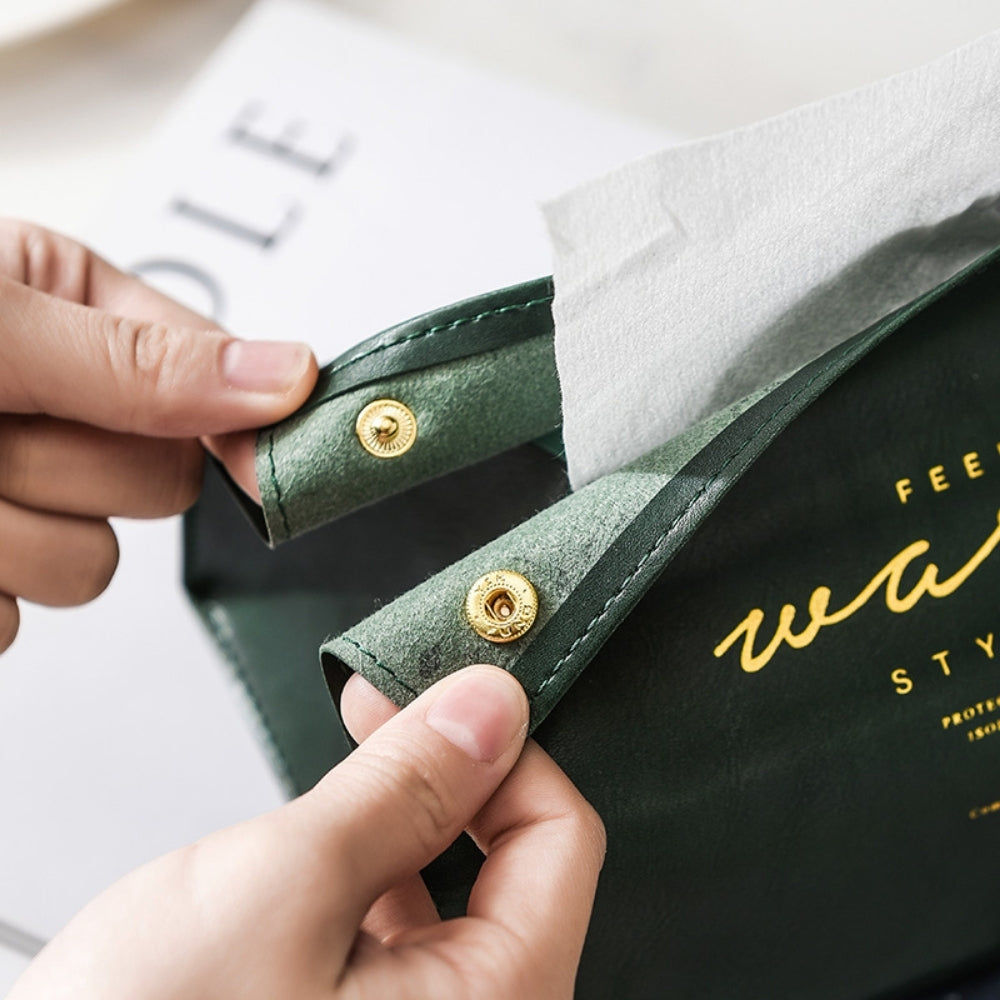 Nordic-Inspired PU Leather Soft Tissue/Napkin Holder