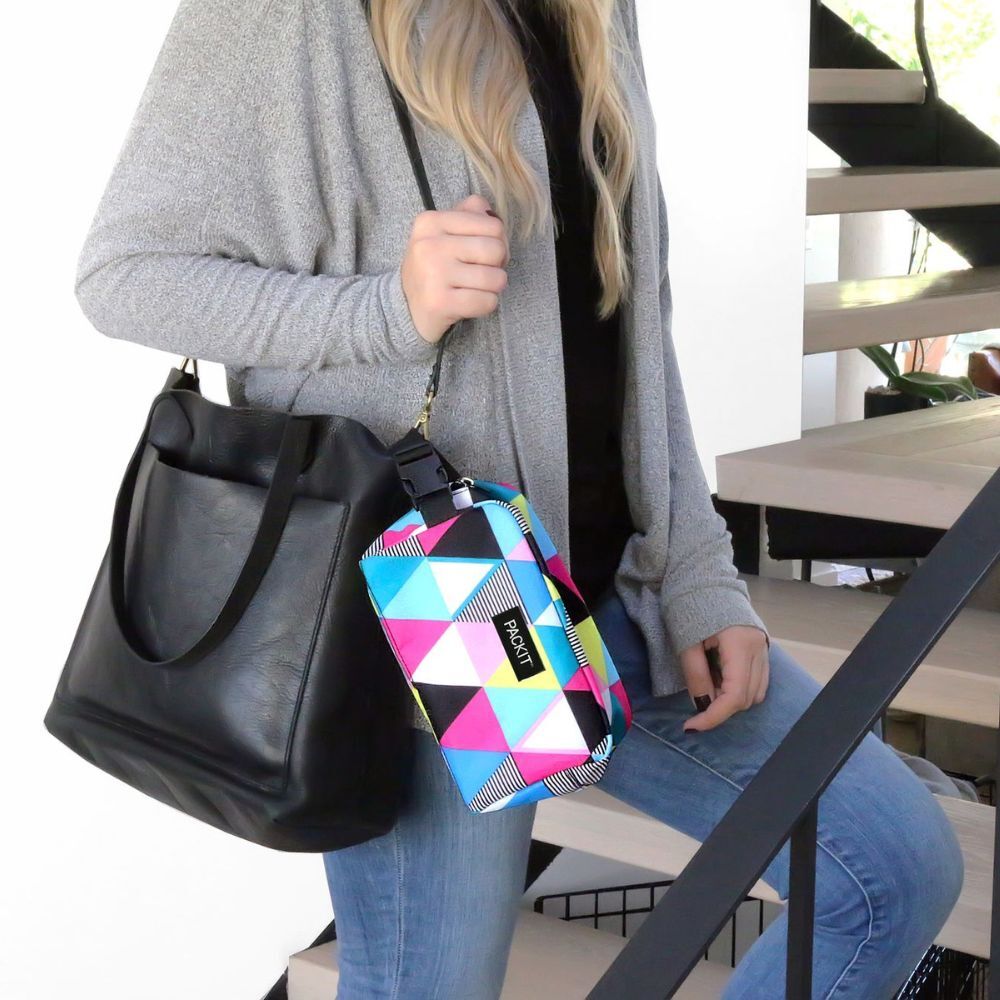 PACKIT Freezable Snack Box - Triangle Stripes