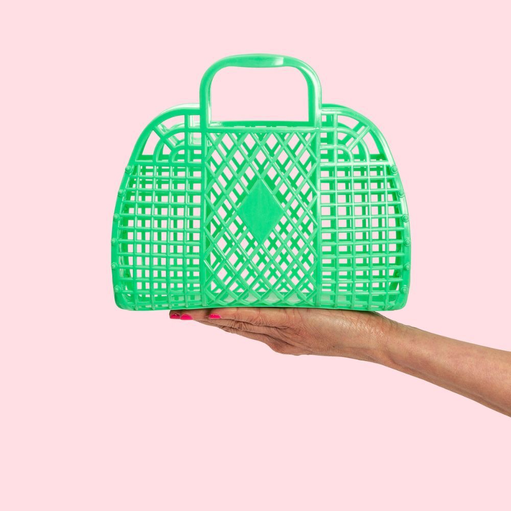 Sun Jellies Retro Small Basket Green