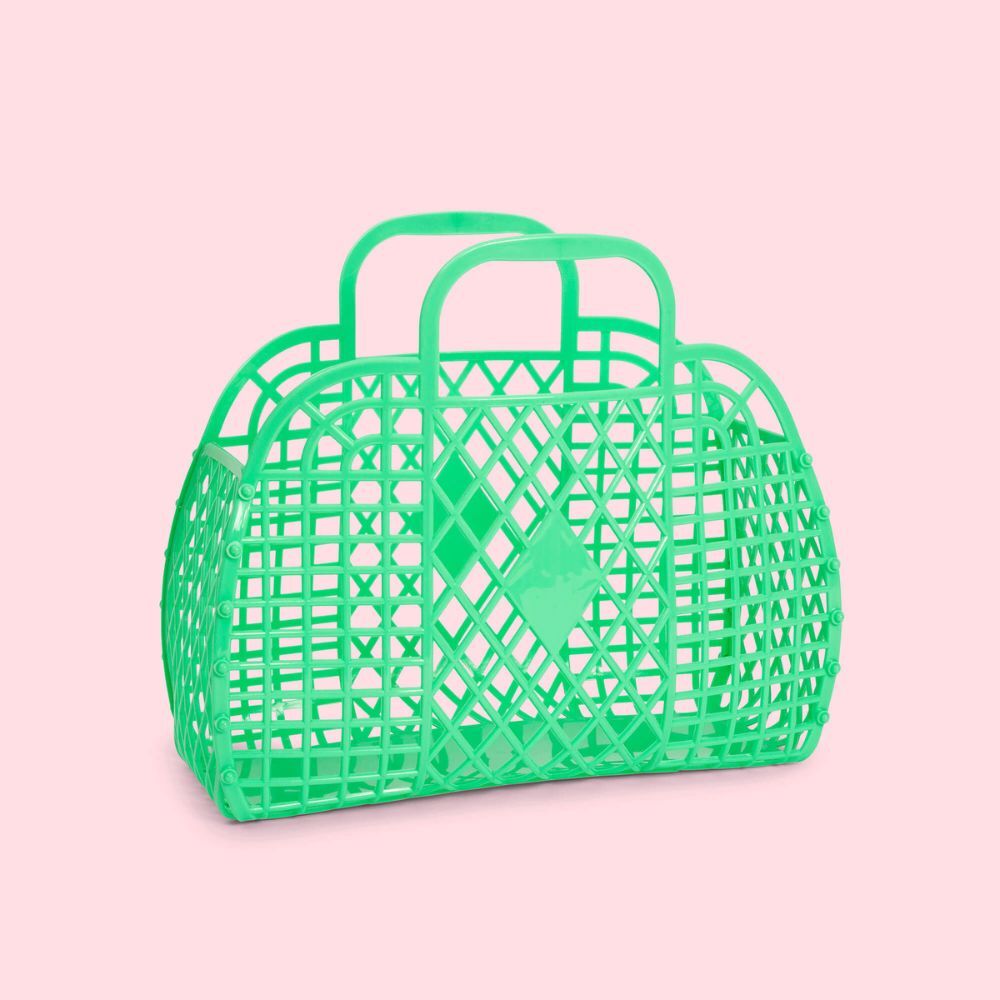 Sun Jellies Retro Small Basket Green