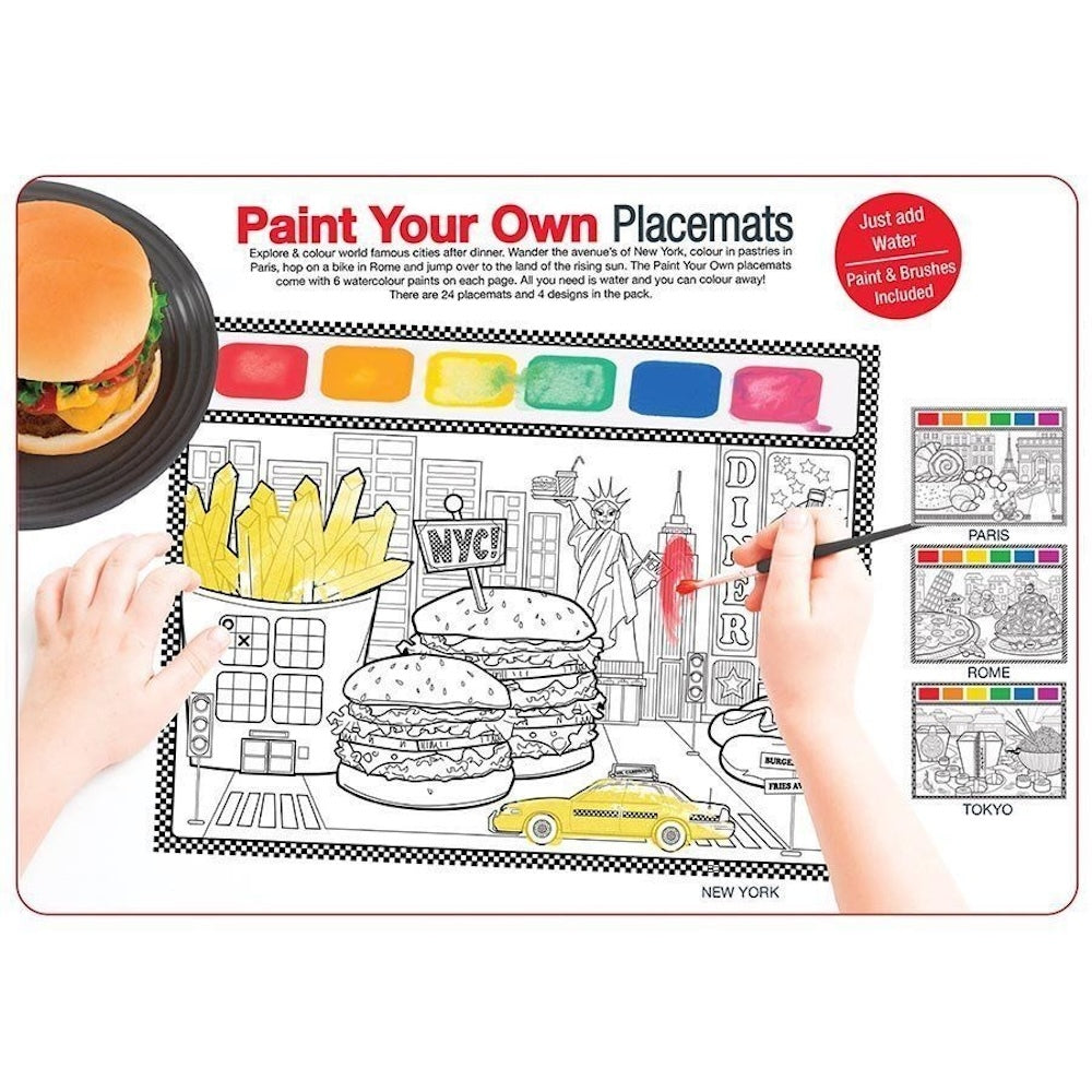 Kikkerland Paint Your Own Placemats