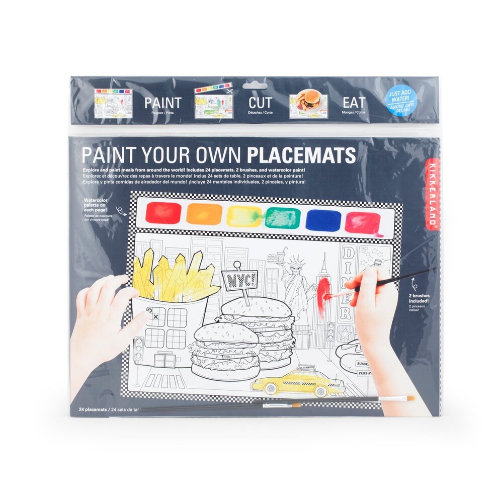 Kikkerland Paint Your Own Placemats