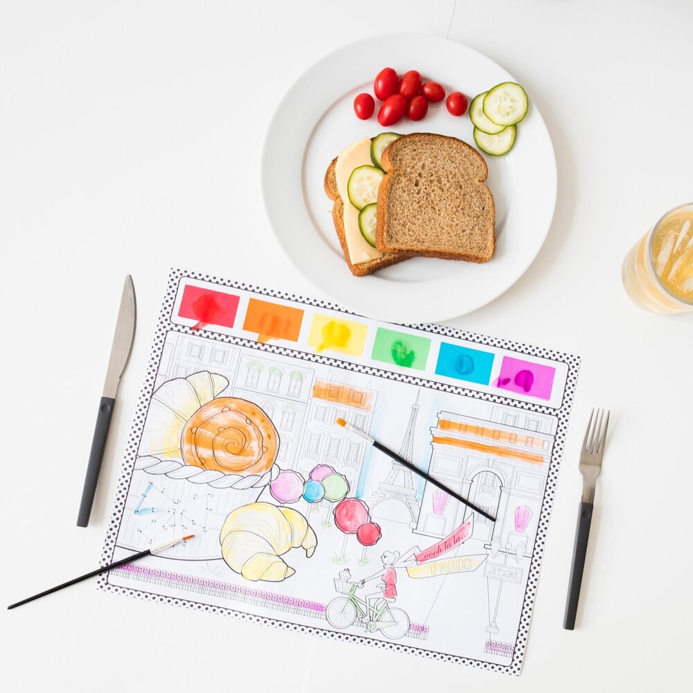 Kikkerland Paint Your Own Placemats