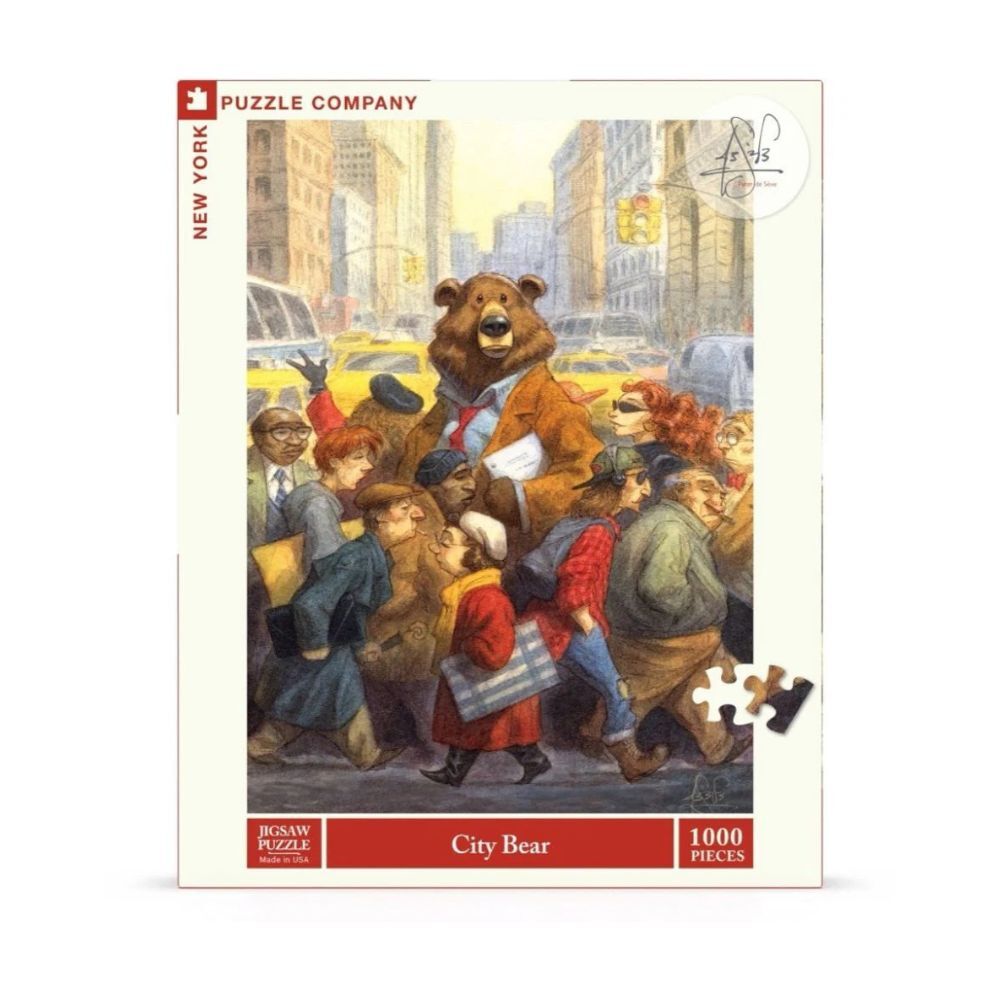 New York Puzzle Company 1000 Pc Puzzle - City Bear