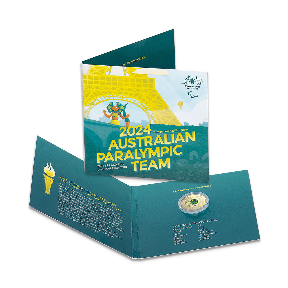 2024 Australian Paralympic Team $2 Coloured Uncirculated Coin