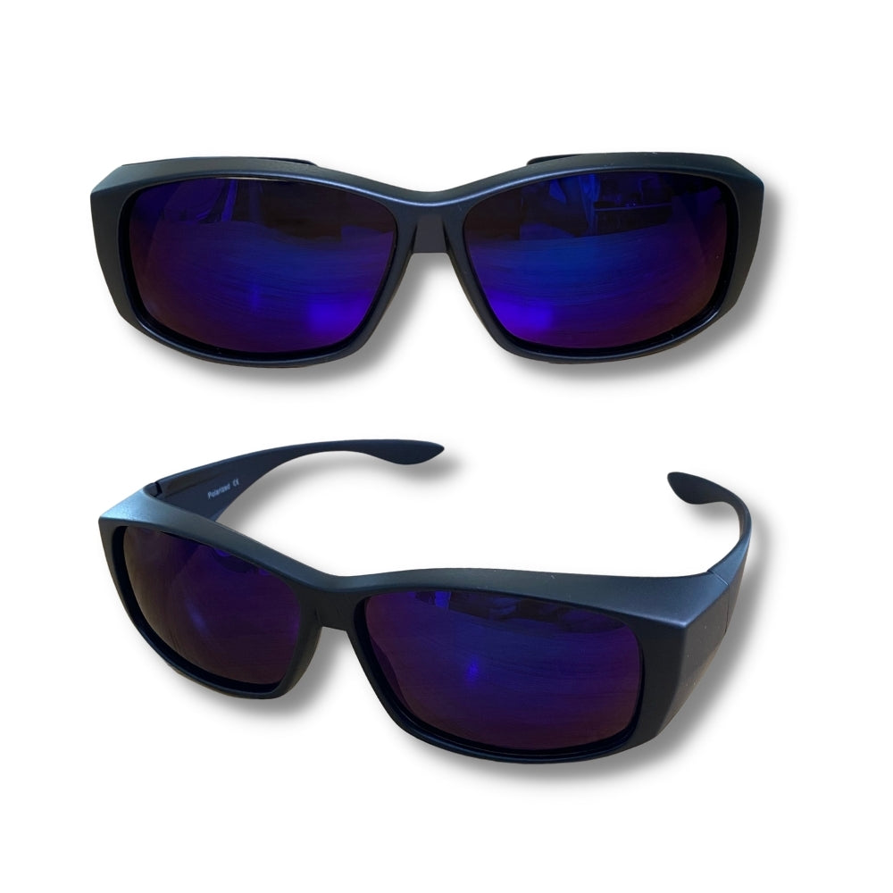 Razor Polarised UV400 Fit Over Sunglasses - Mirror Blue