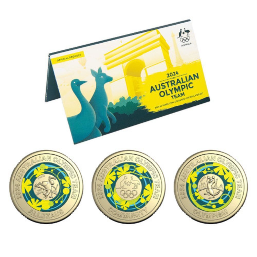 2024 Australian Olympic Team $2 Coloured Uncirculated Three-Coin Set