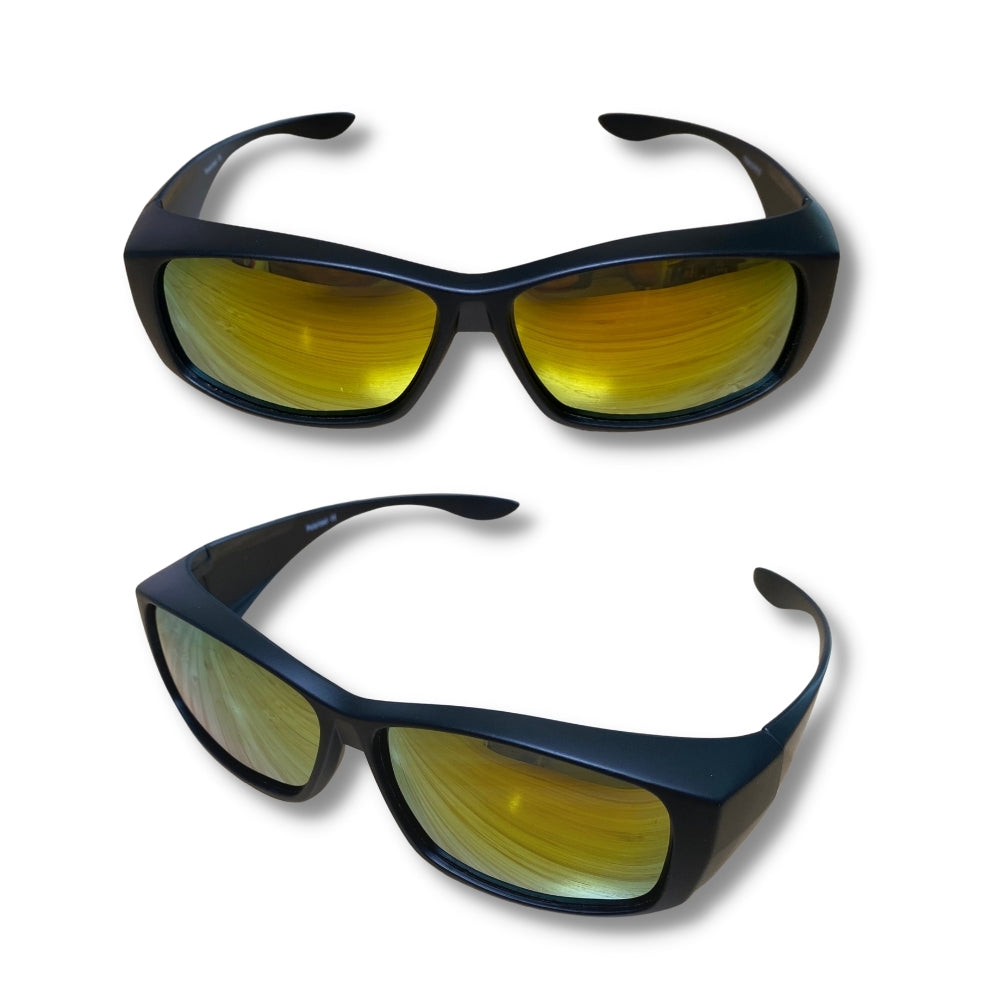 Razor Polarised UV400 Fit Over Sunglasses - Mirror Yellow