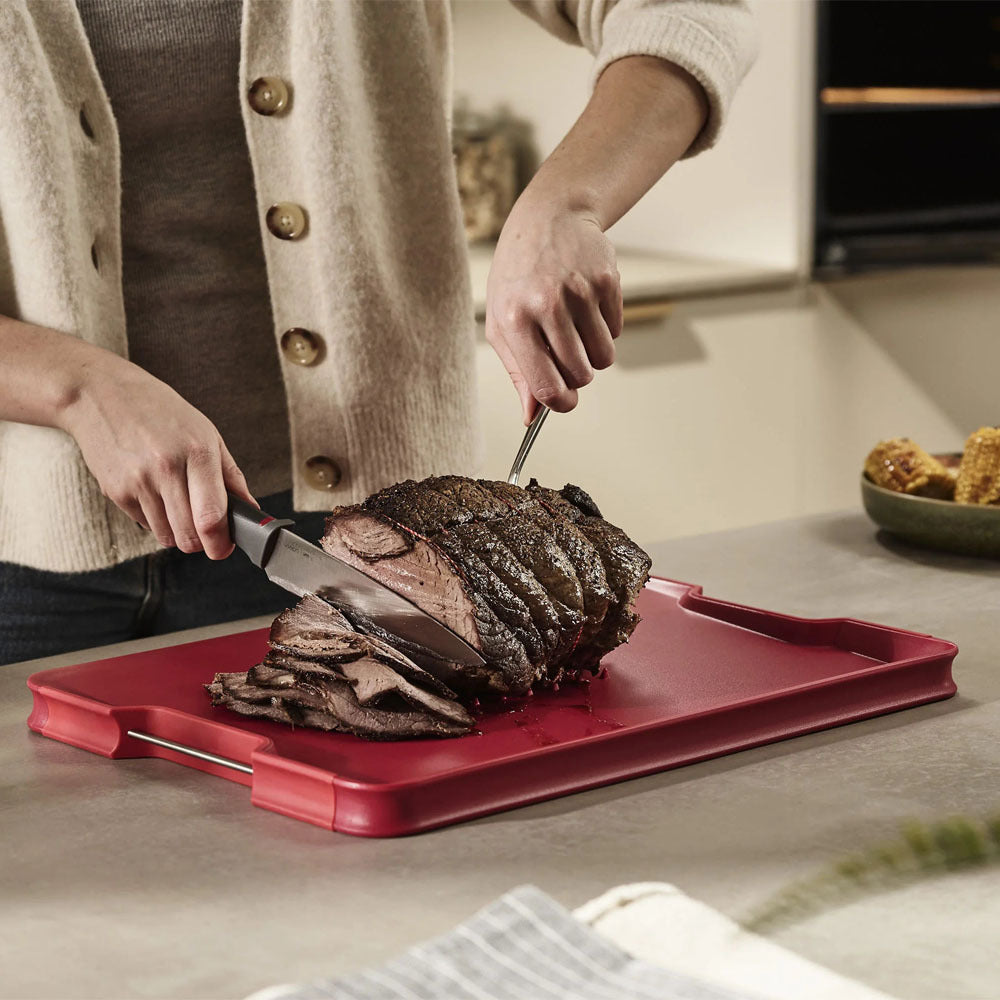 Joseph Joseph Cut & Carve Plus Large Chopping Board - Red
