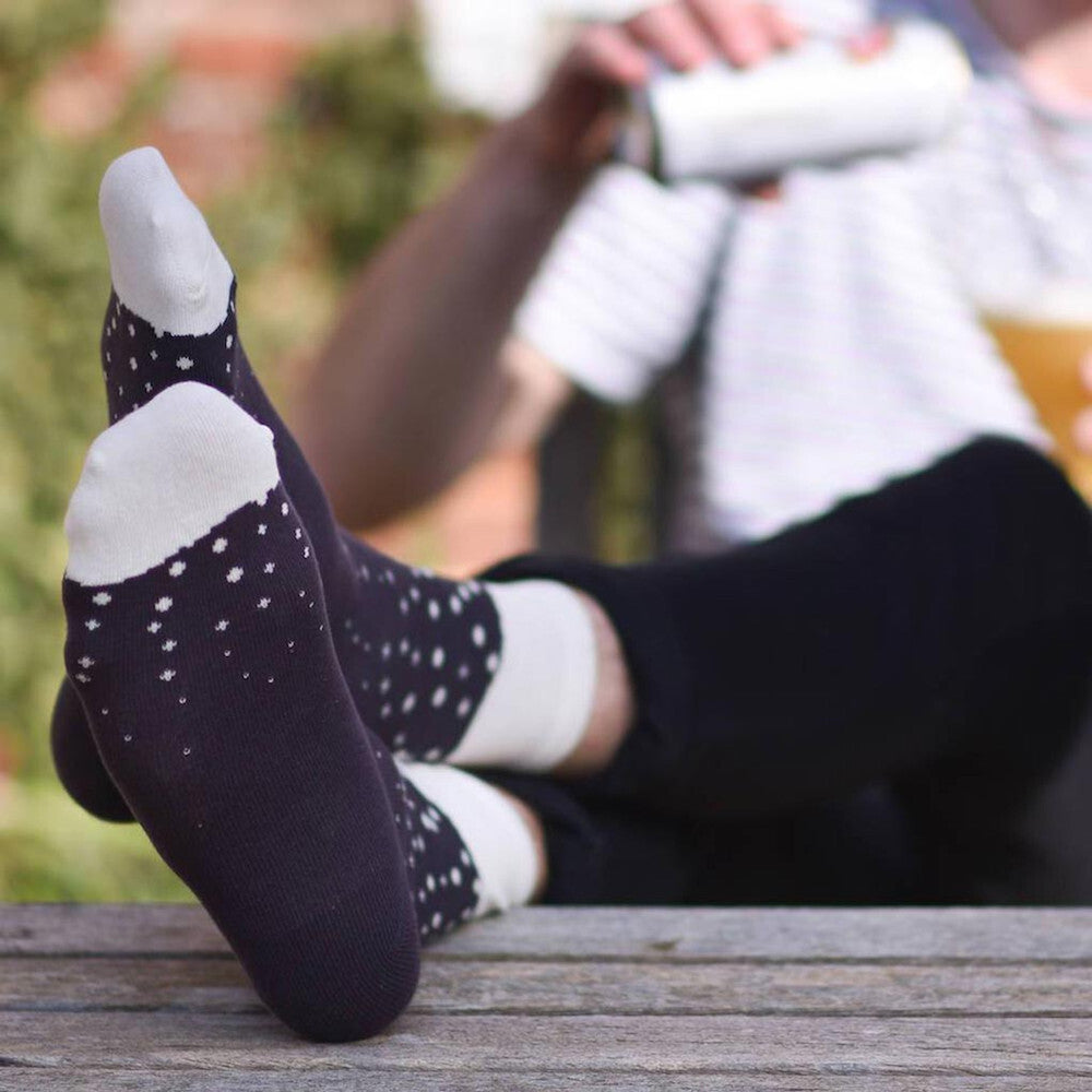Luckies Beer Socks Stout Blue